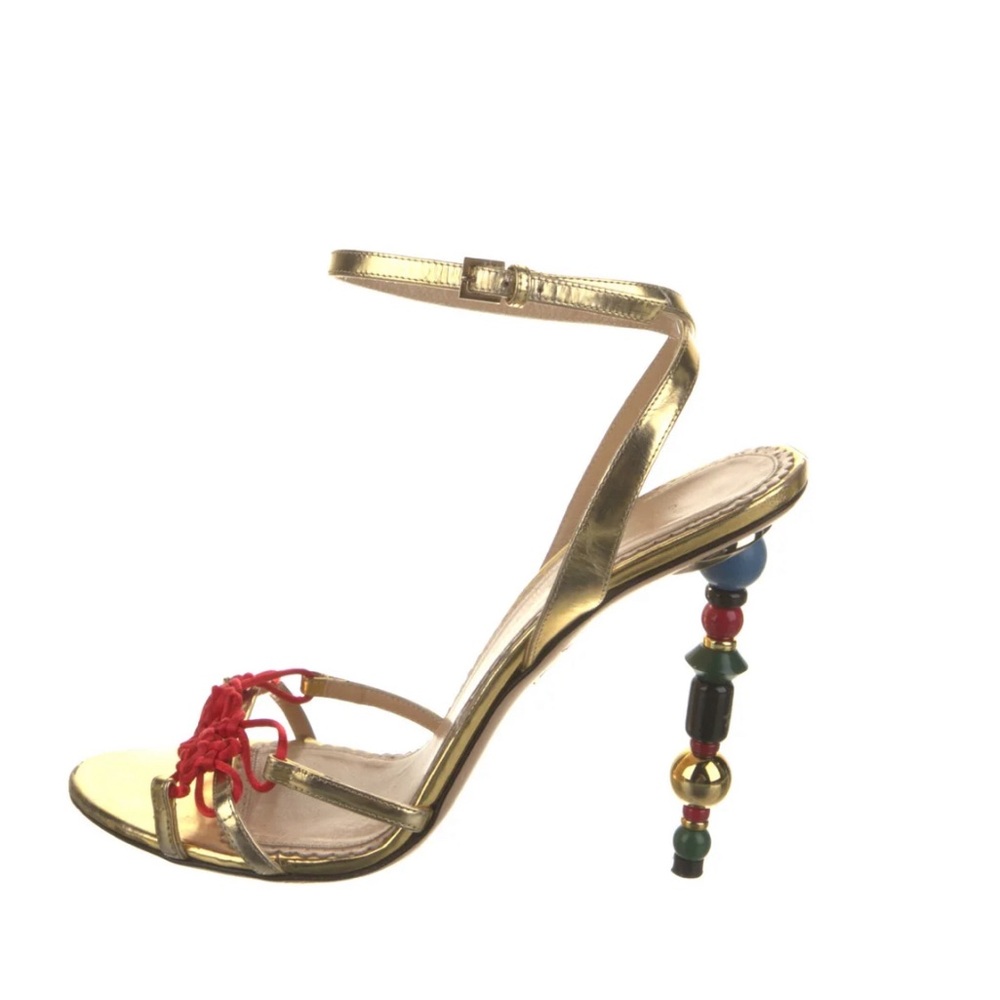 Charlotte Olympia
Patent Leather Colorblock Pattern Slingback